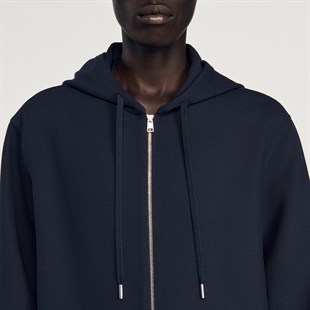 Kapüşonlu Lacivert Sweatshirt