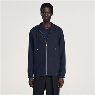 Kapüşonlu Lacivert Sweatshirt