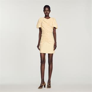 Karpuz Kol Drapeli Mini Elbise