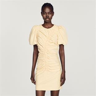 Karpuz Kol Drapeli Mini Elbise