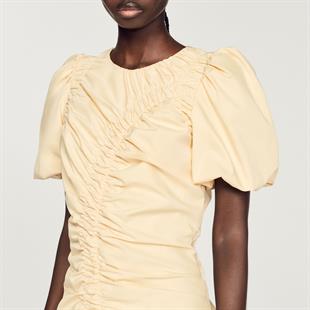 Karpuz Kol Drapeli Mini Elbise