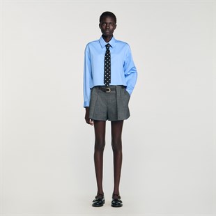 Kendinden Kravatlı Gömlek