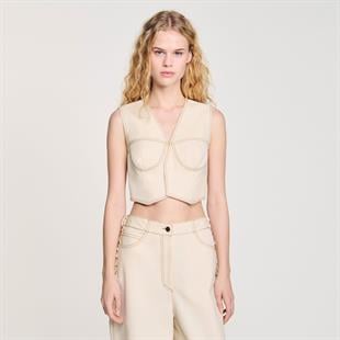 Keten Dikişli Yelek