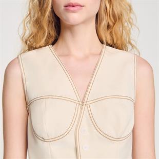 Keten Dikişli Yelek