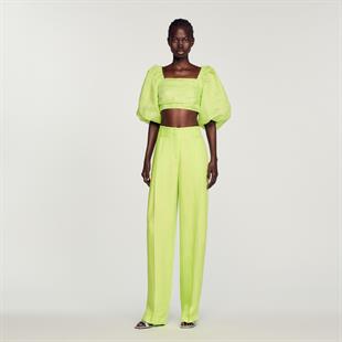 Keten Karışımlı Crop Üst