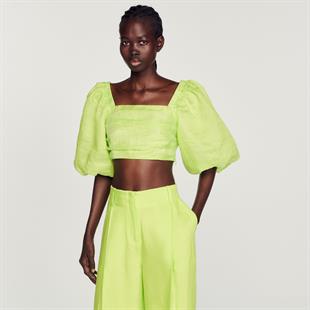 Keten Karışımlı Crop Üst