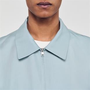 Keten Karışımlı Düz Kesim Ceket