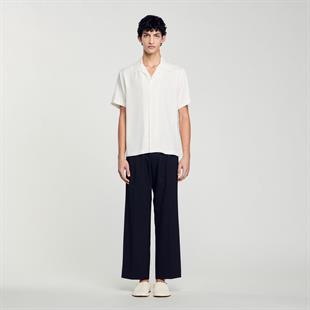 Kırık Beyaz Kısa Kollu Gömlek