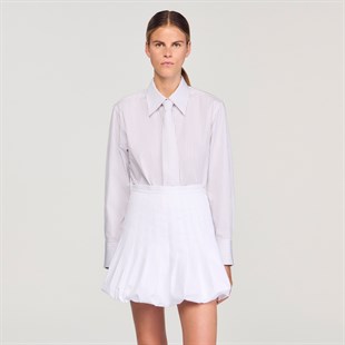 Kravatlı Çizgili Gömlek