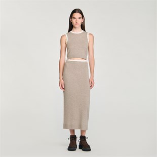 Kroşe Biye Detaylı Yün Triko