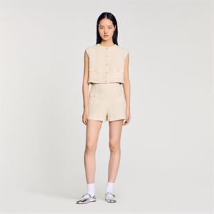 Kroşe Cepli Tüvit Şort