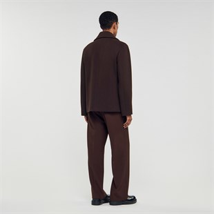 Kruvaze Kapama Yün Kaban