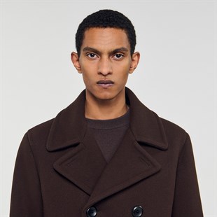 Kruvaze Kapama Yün Kaban