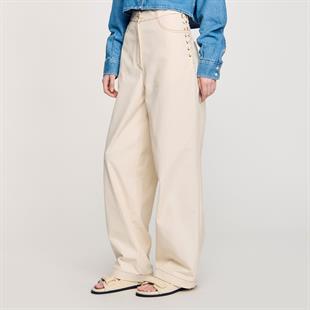Kuşgözü Bağlamalı Jean Pantolon