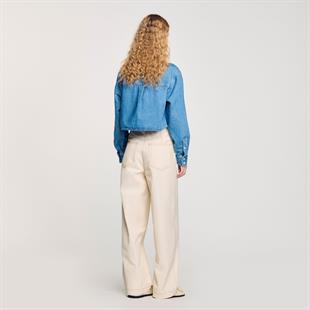 Kuşgözü Bağlamalı Jean Pantolon