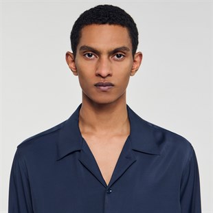 Lacivert Düz Kesim Gömlek