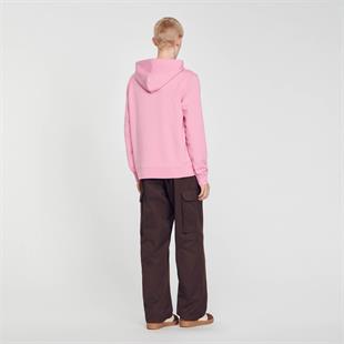 Logo Baskılı Pembe Hoodie