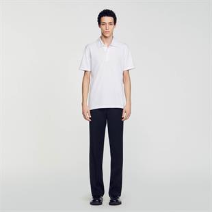 Pamuklu Polo Yaka Beyaz T-shirt