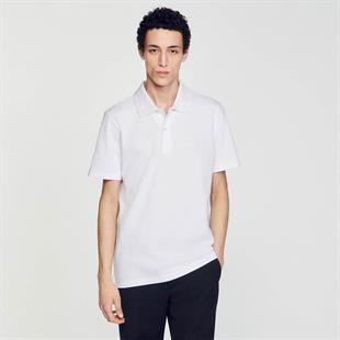 Pamuklu Polo Yaka Beyaz T-shirt