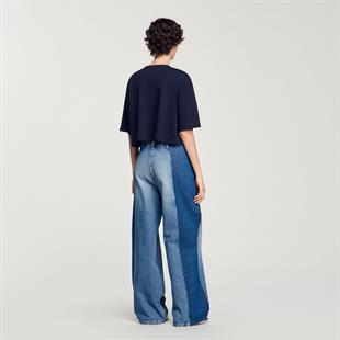 Payet İşlemeli Crop T-shirt