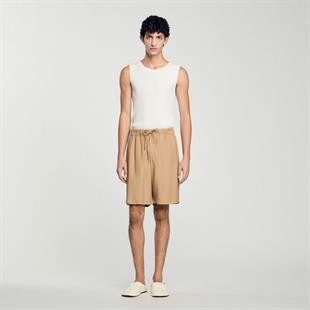 Rahat Kesim Krem Şort