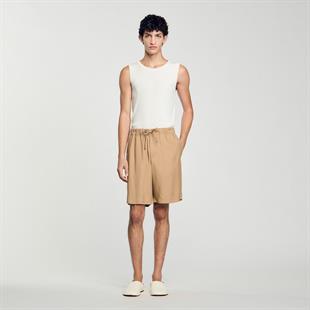 Rahat Kesim Krem Şort