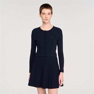 S Logo Detaylı Triko Hırka