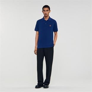 S Logo Lacivert Polo Yaka T-shirt
