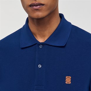 S Logo Lacivert Polo Yaka T-shirt