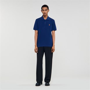 S Logo Lacivert Polo Yaka T-shirt