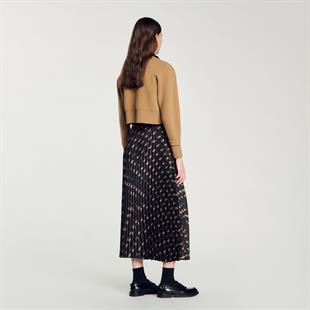 Şal Desen Piliseli Etek