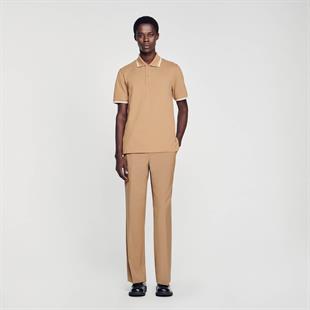 Şerit Detaylı Polo Yaka T-shirt