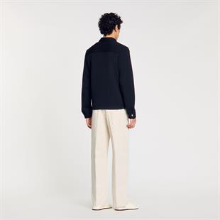 Siyah Fermuar Kapama Ceket