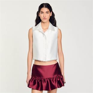 Taş İşlemeli Askılı Gömlek