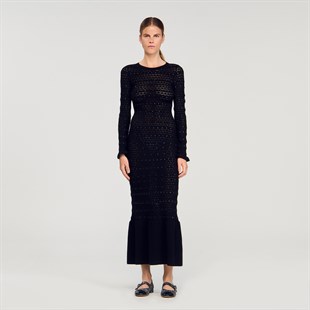 Taş İşlemeli Kroşe Elbise