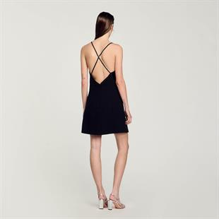 Taş Yaka Detaylı Slip Elbise