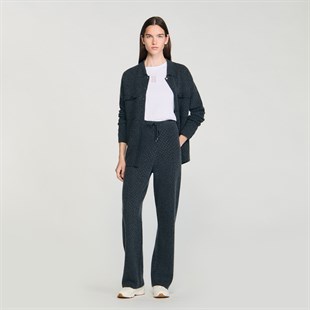 Taşlı Antrasit Triko Pantolon