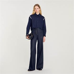 Taşlı Crop Gömlek