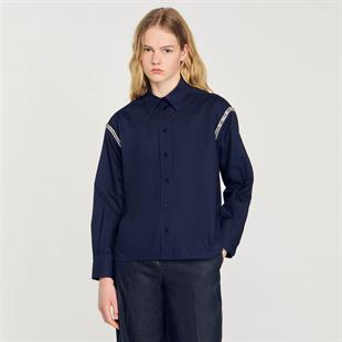 Taşlı Crop Gömlek