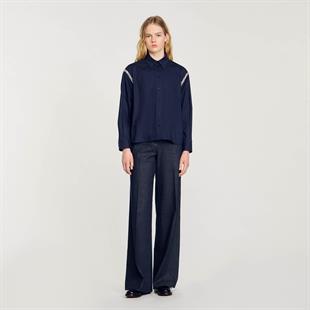 Taşlı Crop Gömlek