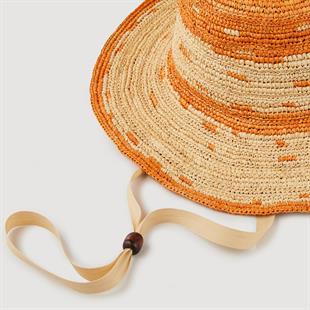 Turuncu Hasır Şapka