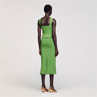 Ucu Gold Aksesuar İşlemeli Etek