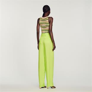 Yüksek Bel Düz Kesim Pantolon