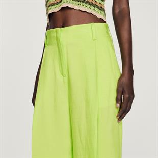 Yüksek Bel Düz Kesim Pantolon