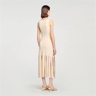 Zımba Detaylı Triko Elbise