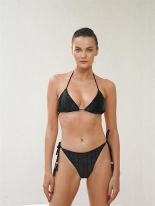 Amaris Siyah Boncuklu Bikini