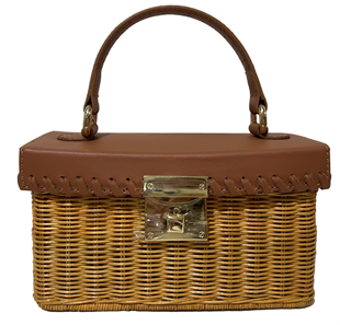 Deri Kapaklı Sepet Form Çanta