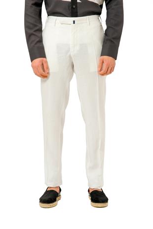 Beyaz Keten Pantolon