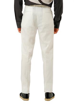 Beyaz Keten Pantolon