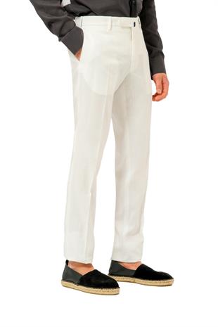 Beyaz Keten Pantolon